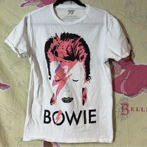 Bowie White Graphic T-Shirt with Iconic Design